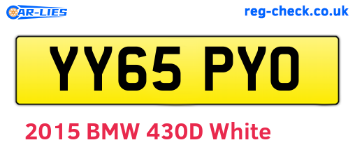 YY65PYO are the vehicle registration plates.