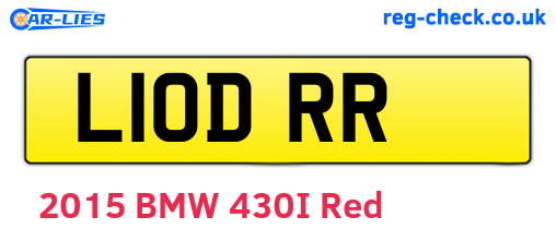 L10DRR are the vehicle registration plates.