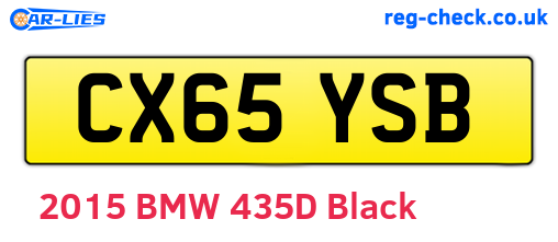 CX65YSB are the vehicle registration plates.