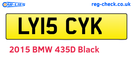 LY15CYK are the vehicle registration plates.