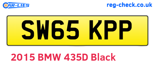 SW65KPP are the vehicle registration plates.