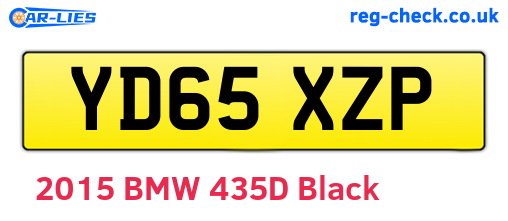 YD65XZP are the vehicle registration plates.
