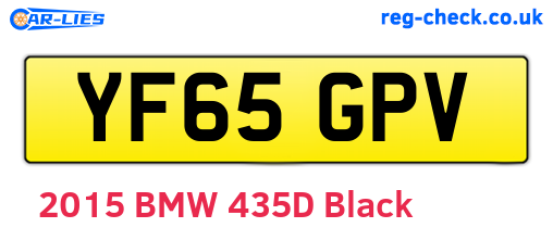 YF65GPV are the vehicle registration plates.