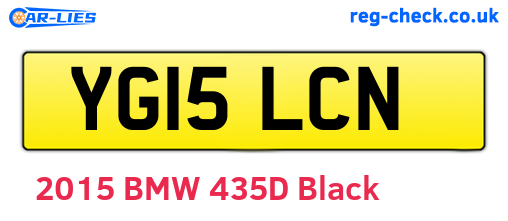 YG15LCN are the vehicle registration plates.