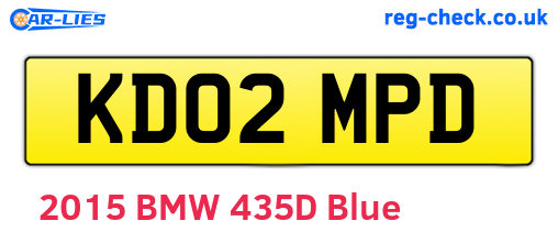 KD02MPD are the vehicle registration plates.