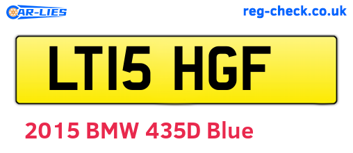 LT15HGF are the vehicle registration plates.