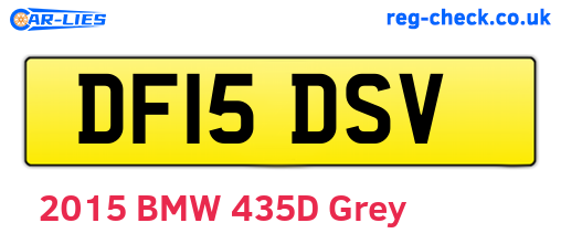 DF15DSV are the vehicle registration plates.