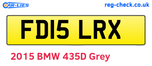 FD15LRX are the vehicle registration plates.