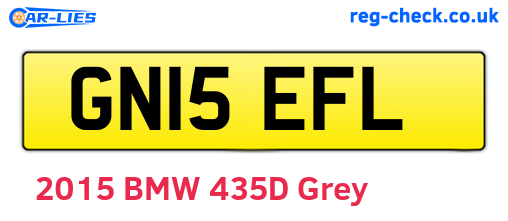 GN15EFL are the vehicle registration plates.