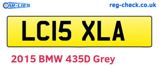 LC15XLA are the vehicle registration plates.