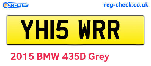 YH15WRR are the vehicle registration plates.