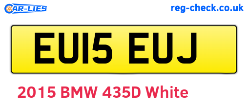 EU15EUJ are the vehicle registration plates.