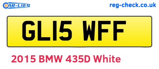 GL15WFF are the vehicle registration plates.