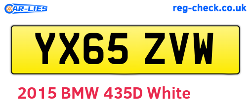 YX65ZVW are the vehicle registration plates.