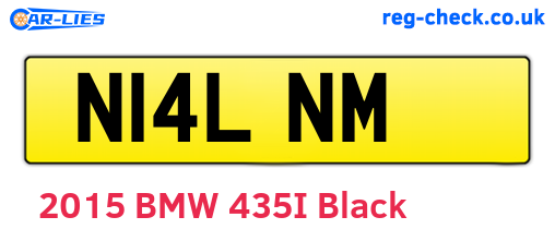 N14LNM are the vehicle registration plates.