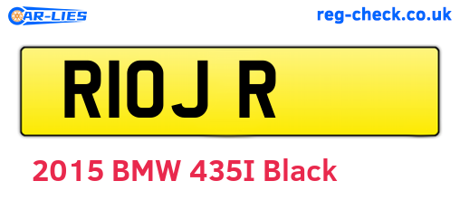 R1OJR are the vehicle registration plates.
