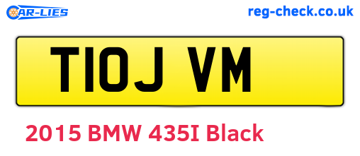 T10JVM are the vehicle registration plates.
