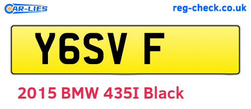 Y6SVF are the vehicle registration plates.