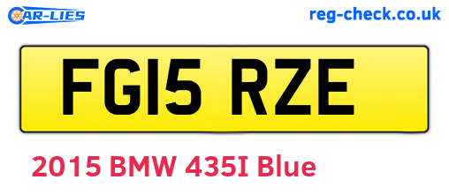 FG15RZE are the vehicle registration plates.