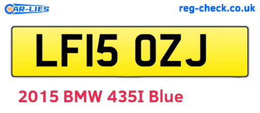 LF15OZJ are the vehicle registration plates.