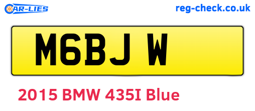 M6BJW are the vehicle registration plates.