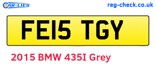 FE15TGY are the vehicle registration plates.