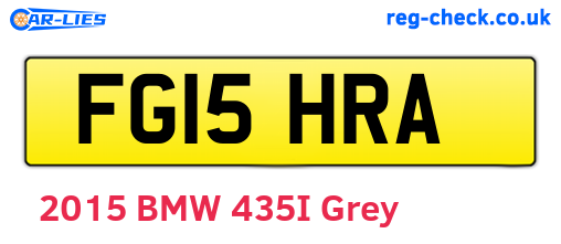 FG15HRA are the vehicle registration plates.