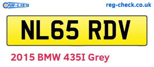 NL65RDV are the vehicle registration plates.