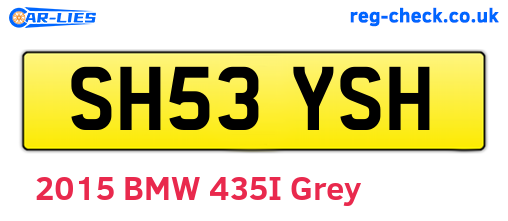 SH53YSH are the vehicle registration plates.