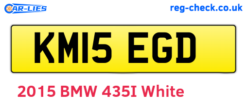 KM15EGD are the vehicle registration plates.