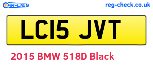 LC15JVT are the vehicle registration plates.