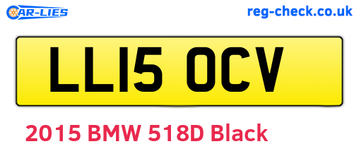 LL15OCV are the vehicle registration plates.