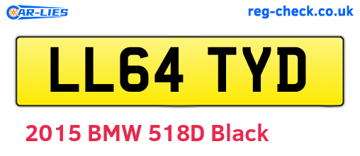 LL64TYD are the vehicle registration plates.