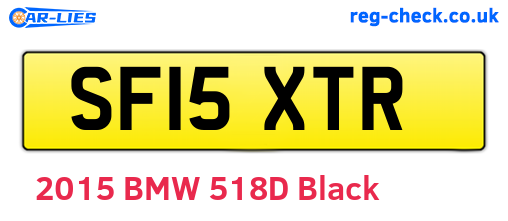 SF15XTR are the vehicle registration plates.