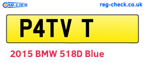P4TVT are the vehicle registration plates.