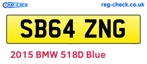 SB64ZNG are the vehicle registration plates.