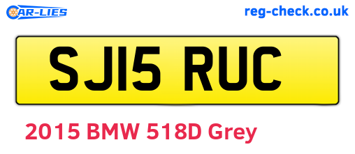 SJ15RUC are the vehicle registration plates.