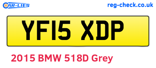 YF15XDP are the vehicle registration plates.