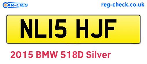 NL15HJF are the vehicle registration plates.