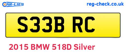 S33BRC are the vehicle registration plates.