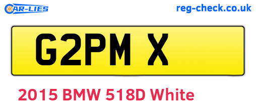 G2PMX are the vehicle registration plates.