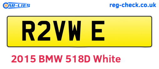 R2VWE are the vehicle registration plates.