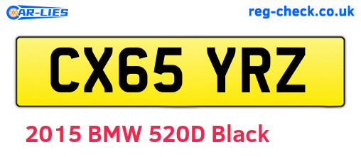 CX65YRZ are the vehicle registration plates.
