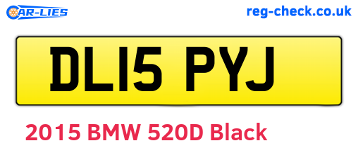 DL15PYJ are the vehicle registration plates.