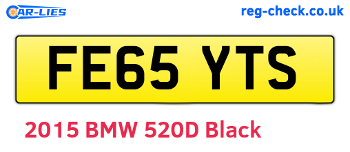 FE65YTS are the vehicle registration plates.