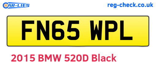 FN65WPL are the vehicle registration plates.