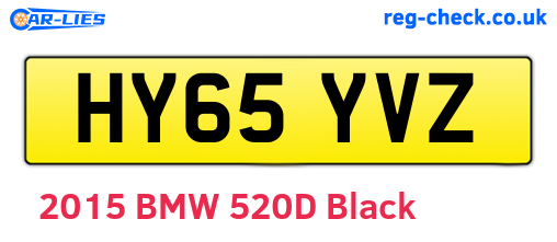 HY65YVZ are the vehicle registration plates.