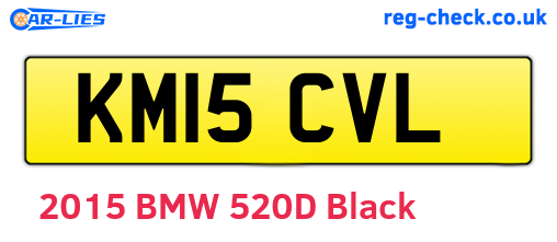KM15CVL are the vehicle registration plates.