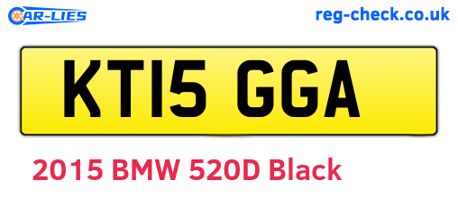 KT15GGA are the vehicle registration plates.