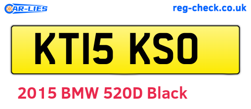 KT15KSO are the vehicle registration plates.